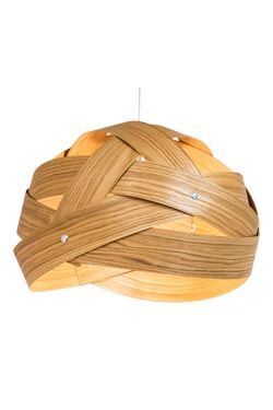 Nest 800 grande  suspension ronde en bois 80cm - Suspension by Trilum