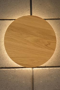 Roondy applique ronde en bois de chêne 28cm