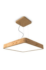 WoodLED suspension carrée en chêne 90cm - Suspension by Trilum