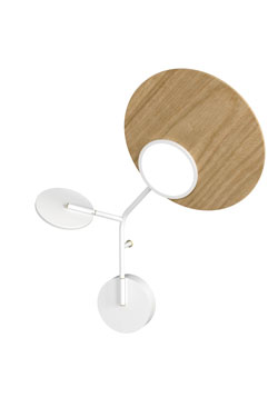 Ballon Wall3 applique design scandinave chêne version gauche