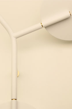 Ballon Wall5 applique LED intégré blanche et chêne