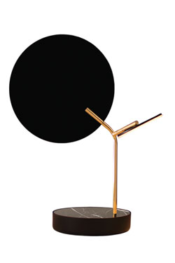Lampe de table dorée et noire Ballon