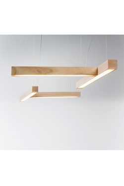 LED40 suspension contemporaine forme en L