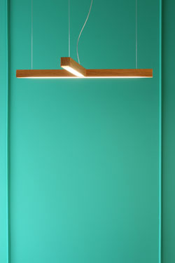 LED40 suspension contemporaine forme en L