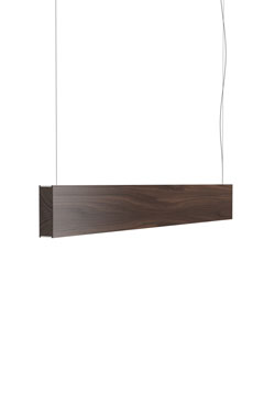 LED120 linear pendant lamp walnut 74cm - Pendants by TUNTO