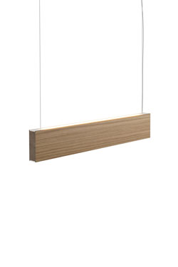 LED120 oak linear pendant lamp double LED light 74cm
