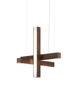 LED40 pendant light in crossed walnut wood - Pendants by TUNTO