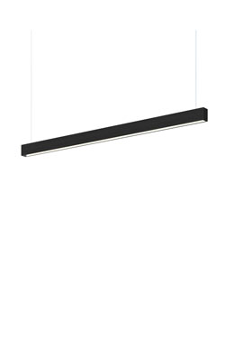 Square black pendant lamp 104cm