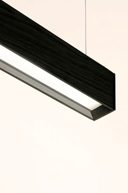 Square black pendant lamp 104cm