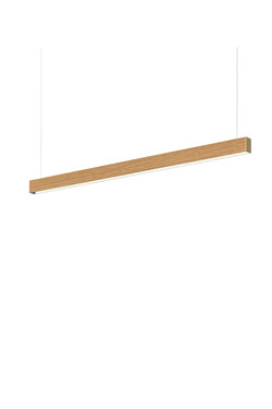 Square suspension linéaire carrée en chêne 104cm