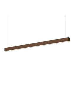 Square suspension linéaire carrée en noyer 104cm
