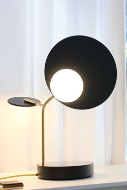 Gold and black table lamp Ballon