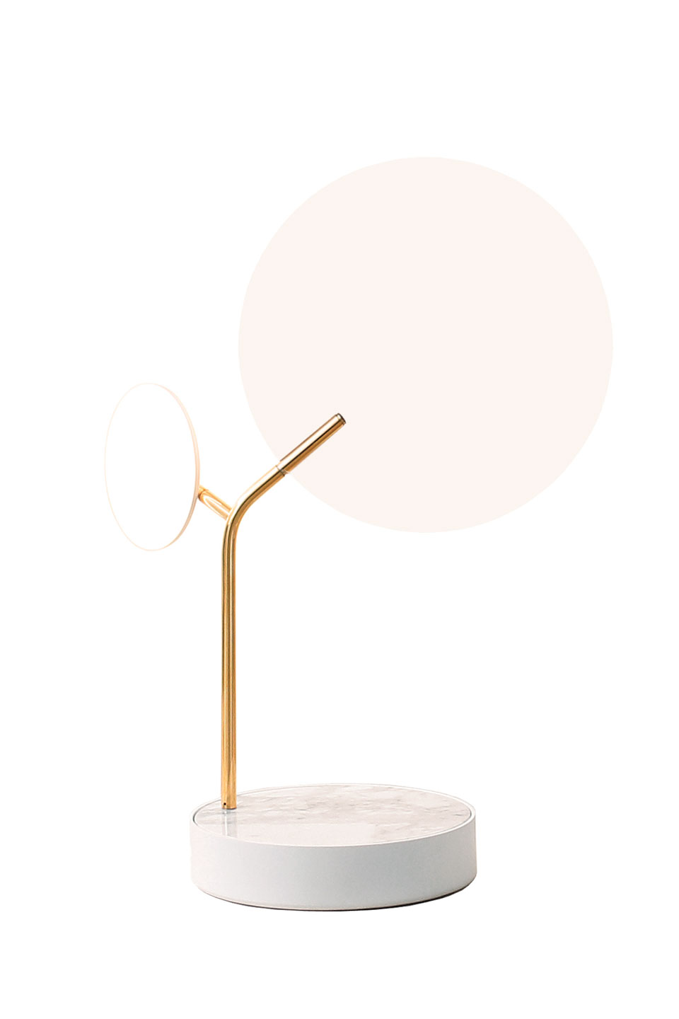 White and gold table lamp Ballon