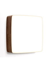 Cube large square wall light in walnut LED panel 50cm - Wall lights by TUNTO