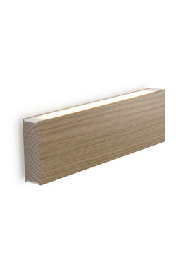 Led120 wall lamp in hazel wood indirect light 40cm