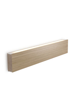 Led120 wall lamp in hazel wood indirect light 40cm