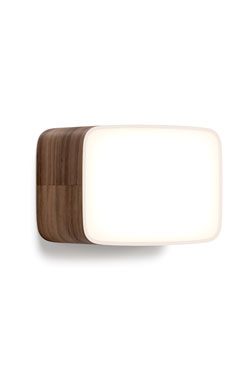 Small rectangle wall lamp in walnut Cube - Wall lights by TUNTO