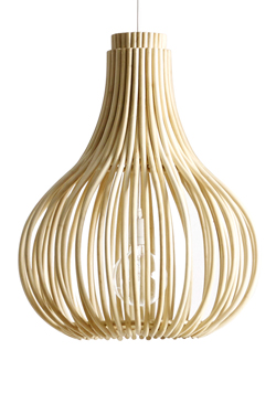 Bulb suspension en rotin naturel forme ampoule - Suspension by Vincent Sheppard