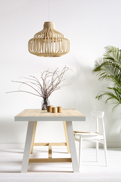Endless suspension en rotin naturel