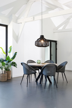 Endless suspension en rotin noir