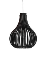 Bulb pendant lamp in black rattan bulb shape - Pendants by Vincent Sheppard