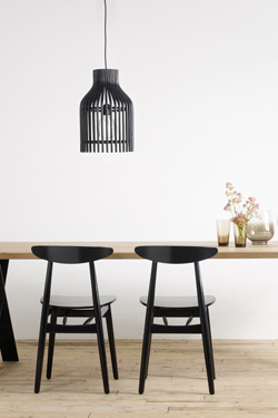 Firefly pendant lamp in black rattan