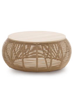 Vivi table basse grand modèle en rotin naturel - Table d'appoint by Vincent Sheppard
