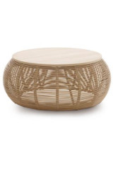 Vivi table basse grand modèle en rotin naturel - Table d'appoint by Vincent Sheppard