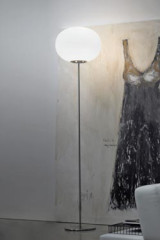 Lucciola floor lamp in white glass - Floor lamps by Vistosi
