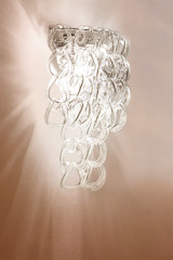 Giogali AP NV applique en maillons de verre transparent - Applique by Vistosi