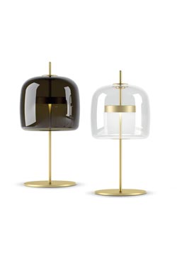 Jube petite lampe de table verre transparent