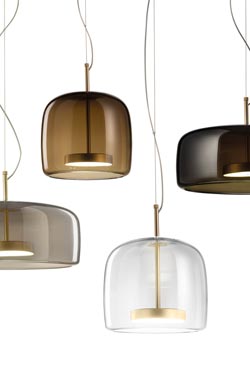 Jube petite suspension en verre de Murano terre brulée