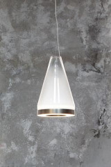 Medea suspension conique en verre blanc - Suspension by Vistosi