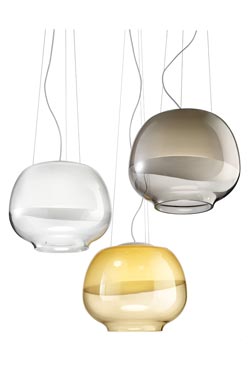 Mirage suspension en verre fumé - Suspension by Vistosi