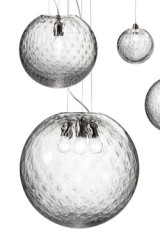 Bolle pendant, blown Murano glass sphere 35cm  - Pendants by Vistosi