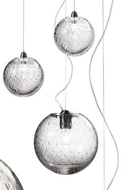 Bolle pendant in clear Murano glass 25cm - Pendants by Vistosi
