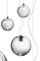 Bolle pendant in clear Murano glass 25cm - Pendants by Vistosi