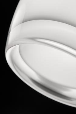 Frosted Murano glass pendant Implode 16cm