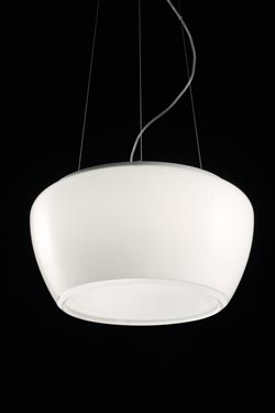 Frosted Murano glass pendant Implode 50cm - Pendants by Vistosi