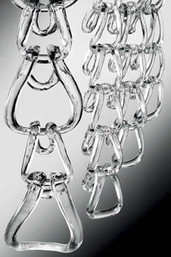 Giogali SP 60 round pendant white handmade glass hooks