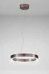 Phoenix transparent glass and black ring pendant - Pendants by Vistosi