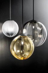 Puppet small pendant in satined white glass - Pendants by Vistosi