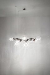 Puppet pendant 9 spheres and satin black metal - Pendants by Vistosi