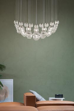 Square chandelier Oto collection 17 lights - Pendants by Vistosi