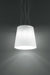 Petite suspension blanc satiné Naxos - Suspension by Vistosi