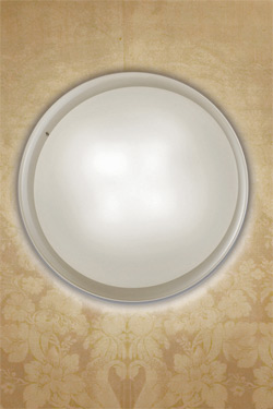 Pod plafonnier ou applique murale disque verre de Murano incolore et dépoli blanc 43cm - Plafonnier by Vistosi