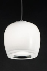 Suspension en verre de Murano dépoli Implode 16cm - Suspension by Vistosi