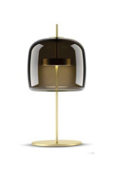 Jube small smoked glass table lamp and LED lighting - Table lamps by Vistosi