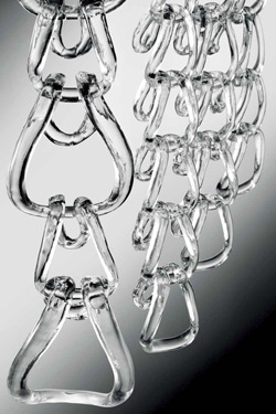 Giogali AP NV wall lamp in clear glass links