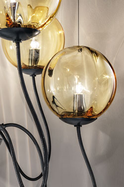 Puppet wall lamp in white glass